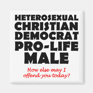 Offensiver Demokrat männlicher Christ Magnet