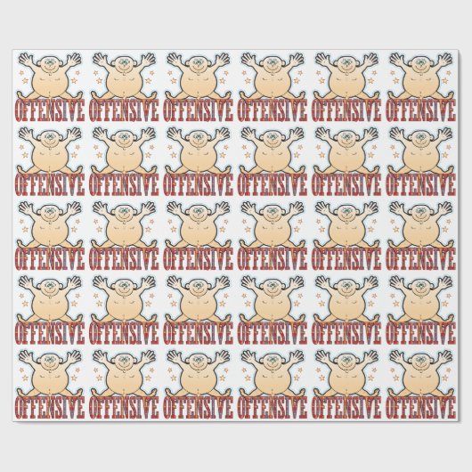 Offensiver fetter Mann Geschenkpapier (Flach)