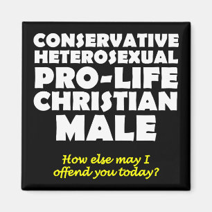 Offensiver prolebenser männlicher christlicher Küh Magnet