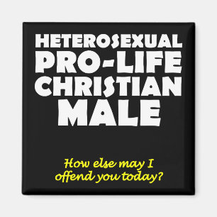 Offensives pro-life-männliches christliches Kühlsc Magnet