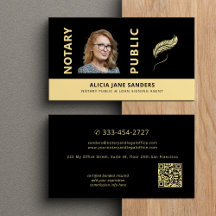 Öffentlich bestellter Notar Foto Gold Schwarz QR-C