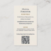 Öffentlich bestellter Notar QR Code Professional Visitenkarte (Rückseite)