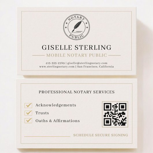 Öffentlich bestellter Notar QR Code Professional Visitenkarte