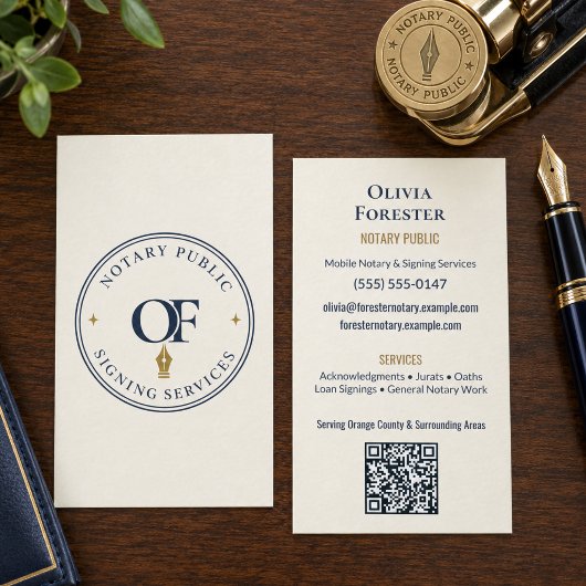 Öffentlich bestellter Notar QR Code Professional Visitenkarte