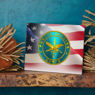 Öffentliche Angelegenheiten (PAO) Armeeveteran Fotoplatte