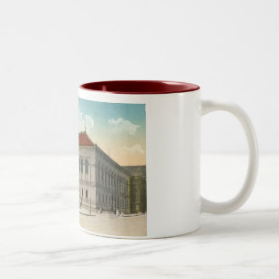 Öffentliche Bibliothek, Boston 1911 Vintage Zweifarbige Tasse