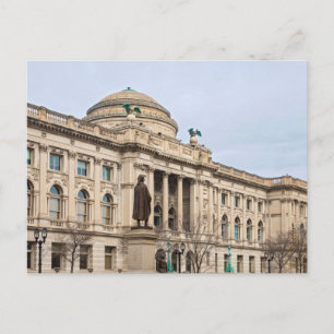öffentliche Bibliothek im Renaissancestil in Milwa Feiertagspostkarte