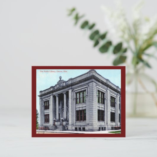 Öffentliche Bibliothek, Kanton, Ohio Vintag Postkarte (Stehend Vorderseite)