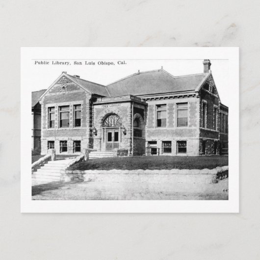 Öffentliche Bibliothek, San Luis Obispo, Kaliforni Postkarte (Vorderseite)