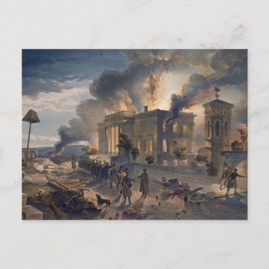 Öffentliche Bibliothek und Windtempel, Platte aus Postkarte (Vorderseite)