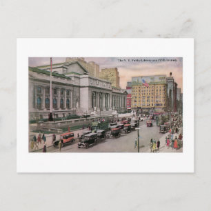 Öffentliche Bibliothek von New York Postkarte
