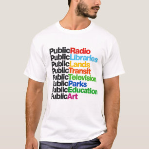 Öffentliche Bibliotheken Radio Fernsehen Kunst Par T-Shirt