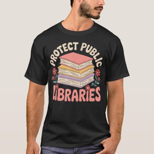Öffentliche Bibliotheken schützen T-Shirt (Vorderseite)