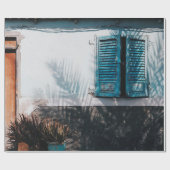 ÖFFENTLICHE BLUE LOUVERED WINDOWS GESCHENKPAPIER (Flach)