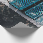 ÖFFENTLICHE BLUE LOUVERED WINDOWS GESCHENKPAPIER (Ecke)