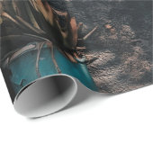 ÖFFENTLICHE BLUE LOUVERED WINDOWS GESCHENKPAPIER (Rolleneckpunkt)