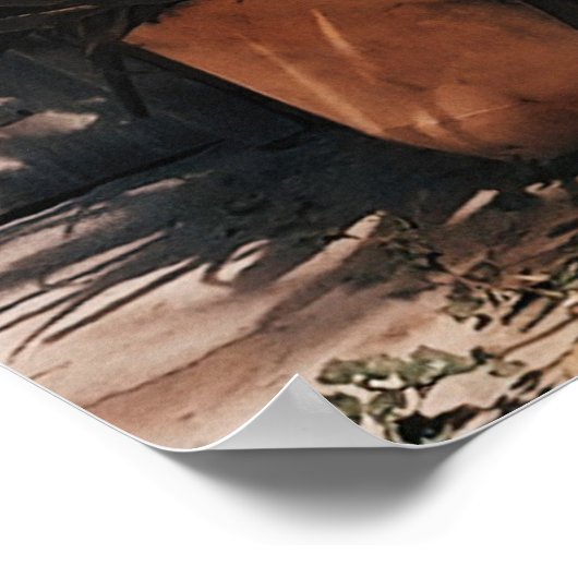 ÖFFENTLICHE BLUE LOUVERED WINDOWS POSTER (Ecke)