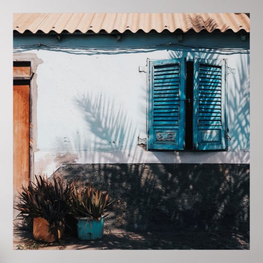 ÖFFENTLICHE BLUE LOUVERED WINDOWS POSTER (Vorne)