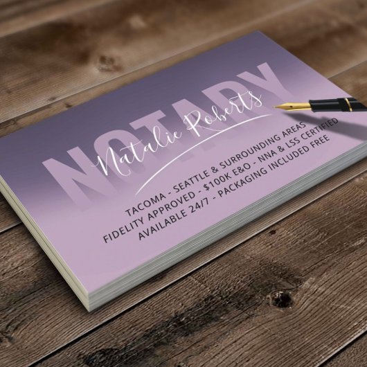 Öffentliche, elegante Lila Unterschrift für mobile Visitenkarte