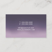 Öffentliche, elegante Lila Unterschrift für mobile Visitenkarte (Rückseite)