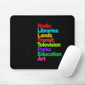 Öffentliche Funkbibliotheken Lands Transit Tedenim Mousepad (Mit Mouse)