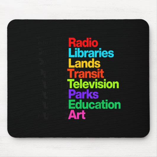 Öffentliche Funkbibliotheken Lands Transit Tedenim Mousepad (Vorne)