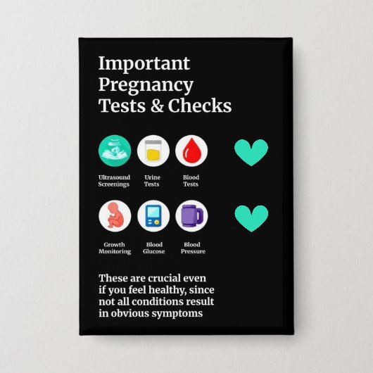 Öffentliche Gesundheitsinfografik Kunstwerk 2 Knop Button (Vorderseite)