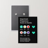 Öffentliche Gesundheitsinfografik Kunstwerk 2 Knop Button (Vorderseite/Rückseite)