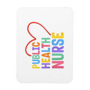 Öffentliche Gesundheitskrankenschwester Herz Magnet