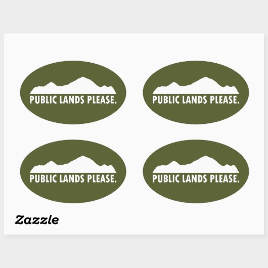 Öffentliche Landschaften Ovaler Aufkleber (Blatt)