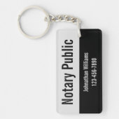 Öffentliche Notare in Blassgrau und Schwarz Schlüsselanhänger (Vorderseite)