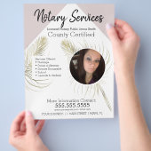 Öffentliche Notdienste Rosa Gold Foto Business Flyer (Hand)