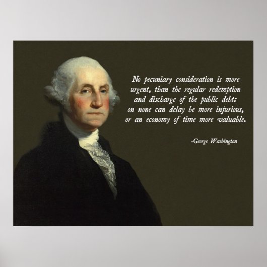 Öffentliche Schulden Washington Poster (Vorne)