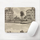 Öffentliche Schule, Hofhaus, Minnesota Mousepad (Mit Mouse)