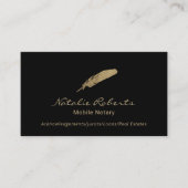 Öffentliche Signatur-Agent-Gold-Quill-Logo für mob Visitenkarte (Vorderseite)