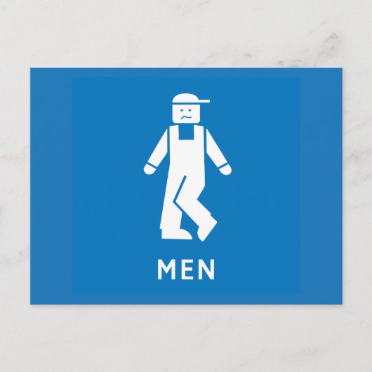 Öffentliche Toiletten Männer, Schild, Kalifornien, Postkarte (Vorderseite)