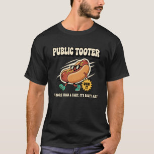 Öffentliche Tooter Lustige Hot Dog Cartoon Kinder  T-Shirt