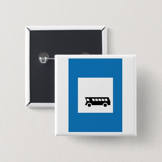 Öffentliche Verkehrsmittel Bushaltestelle Untersch Button (Vorne & Hinten)