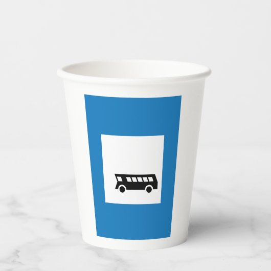 Öffentliche Verkehrsmittel Bushaltestelle Untersch Pappbecher (Vorderseite)