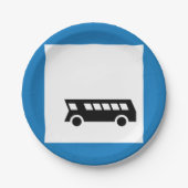 Öffentliche Verkehrsmittel Bushaltestelle Untersch Pappteller (Vorderseite)