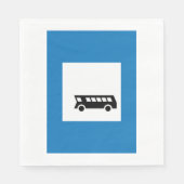 Öffentliche Verkehrsmittel Bushaltestelle Untersch Serviette (Vorderseite)