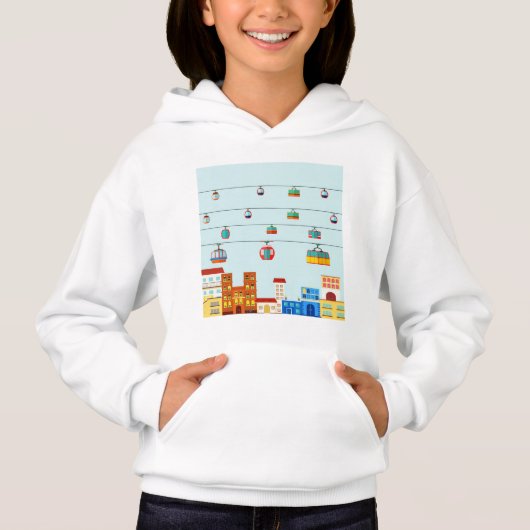 Öffentliche Verkehrsmittel im Stadtzentrum Hoodie (Vorderseite)