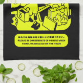 Öffentliche Werbung in der japanischen U-Bahn in T Geschirrtuch (Gefaltet)