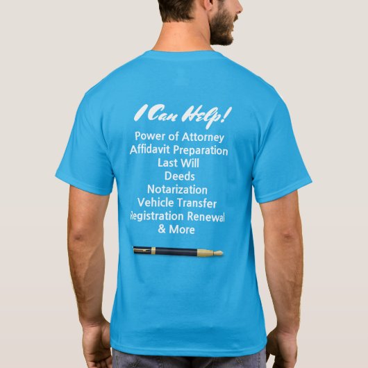 Öffentlicher Agent-T - Shirt für öffentliche Mobil (Rückseite)