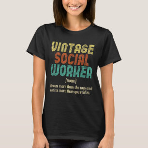 Öffentlicher Dienst der Vintagen Sozialarbeitergem T-Shirt