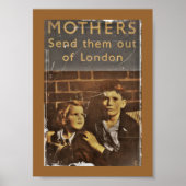 Öffentlicher Dienst "Kinder während Blitz" Poster (Vorne)