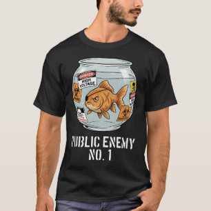 Öffentlicher Feind Nr. 1 Tough Goldfish Cartoon T-Shirt