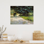 Öffentlicher Garten mit Couple - Vincent van Gogh Poster (Küche)