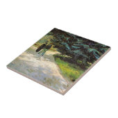 Öffentlicher Garten mit Couple von Vincent van Gog Fliese (Seite)