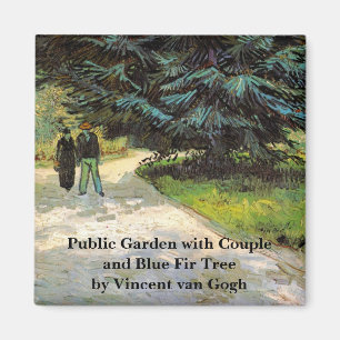 Öffentlicher Garten mit Couple von Vincent van Gog Magnet